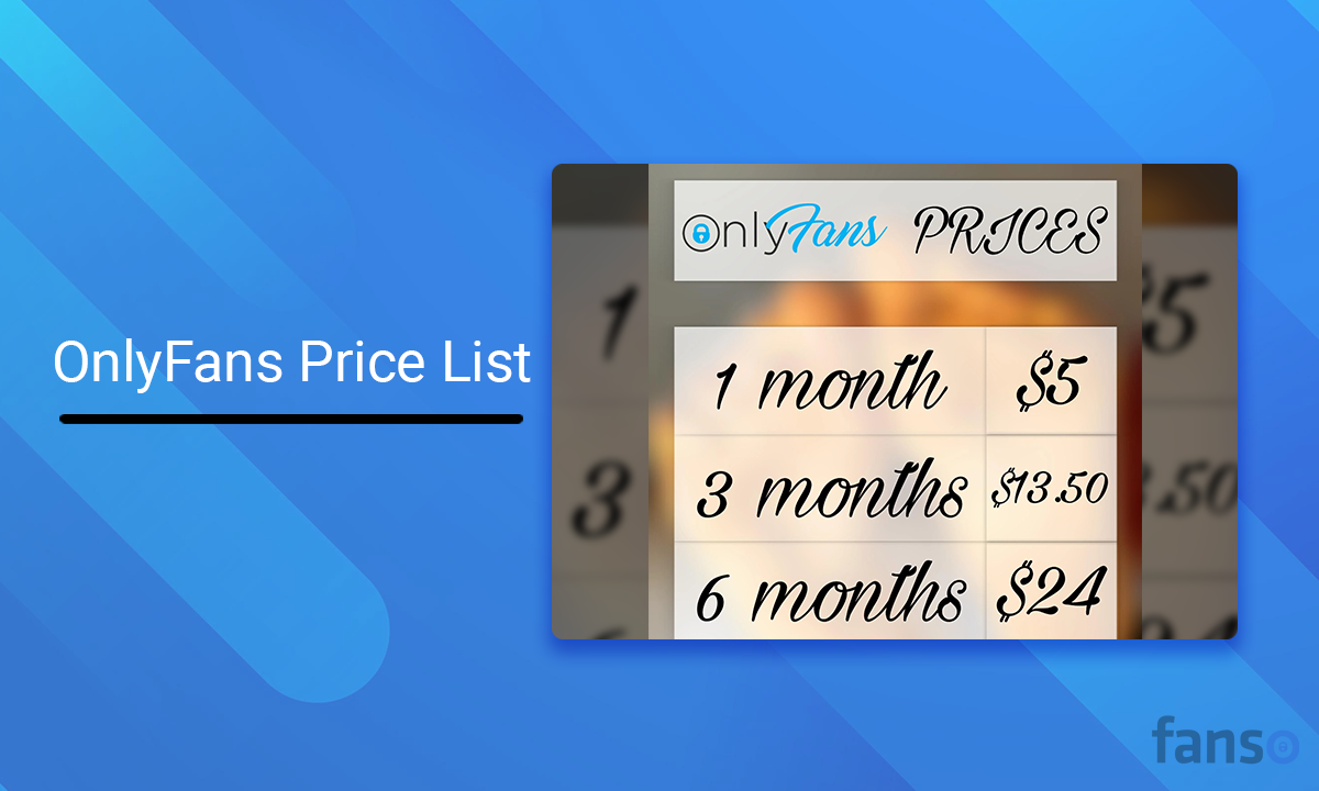 Onlyfans Pricing List