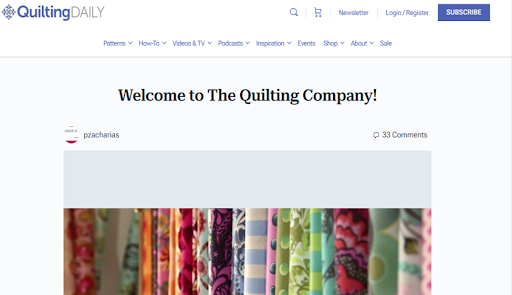 Quilting Company has a rich membership community for quilting beginners, offering resources, ideas, and inspiration to get started with the art! 