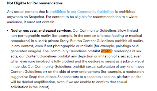 Snapchat's Community Guidelines