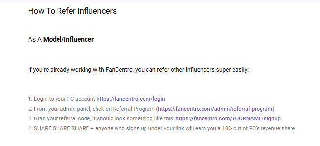 How FanCentro's Referral Program Works