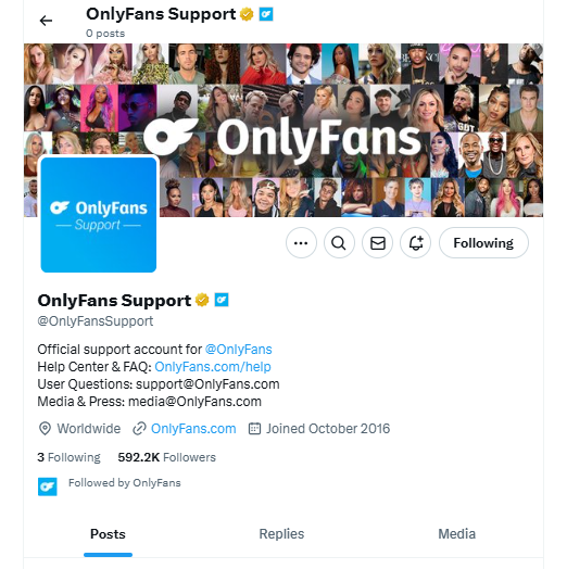 OnlyFans X Support Page 