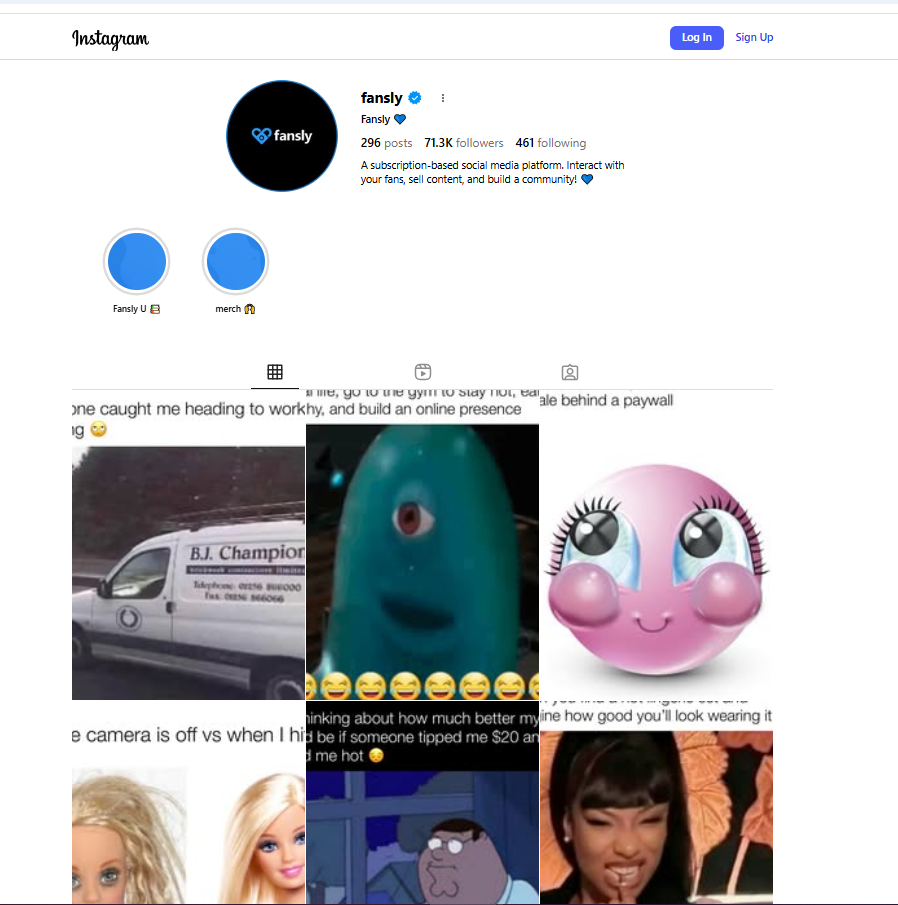 Fansly Instagram Channel is an active community of creators and users