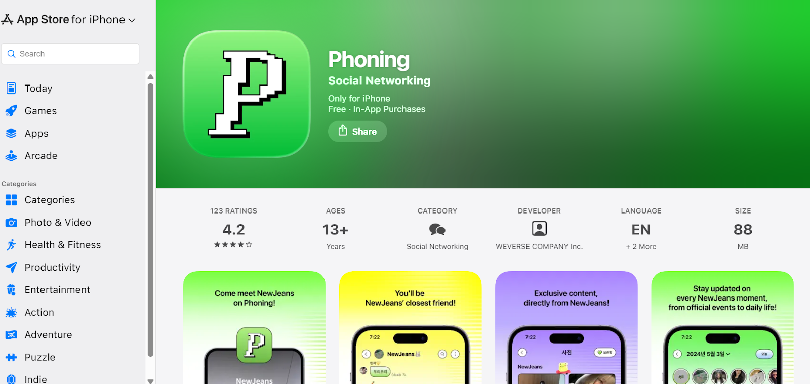 phoning homepage