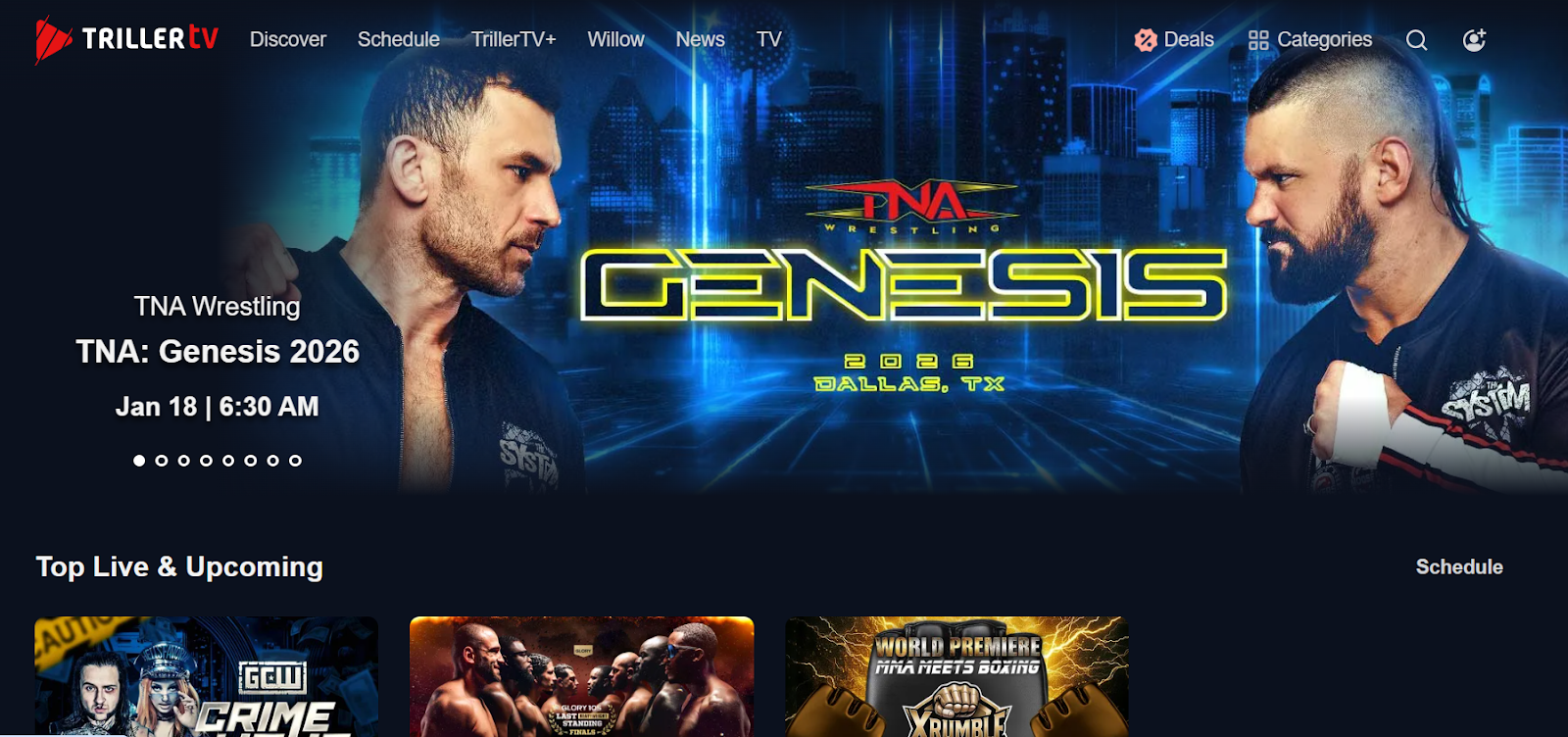 Triller TV example of pay per site