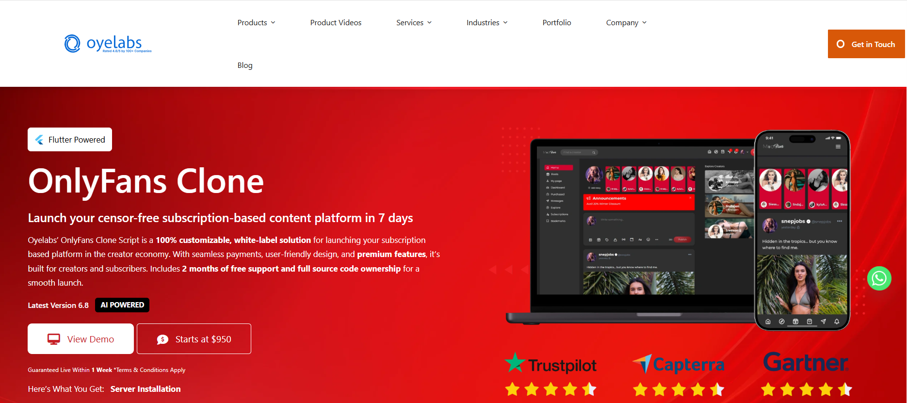 Oyelabs onlyfans clone script