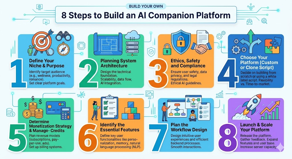 Steps to build an AI Companion Platform