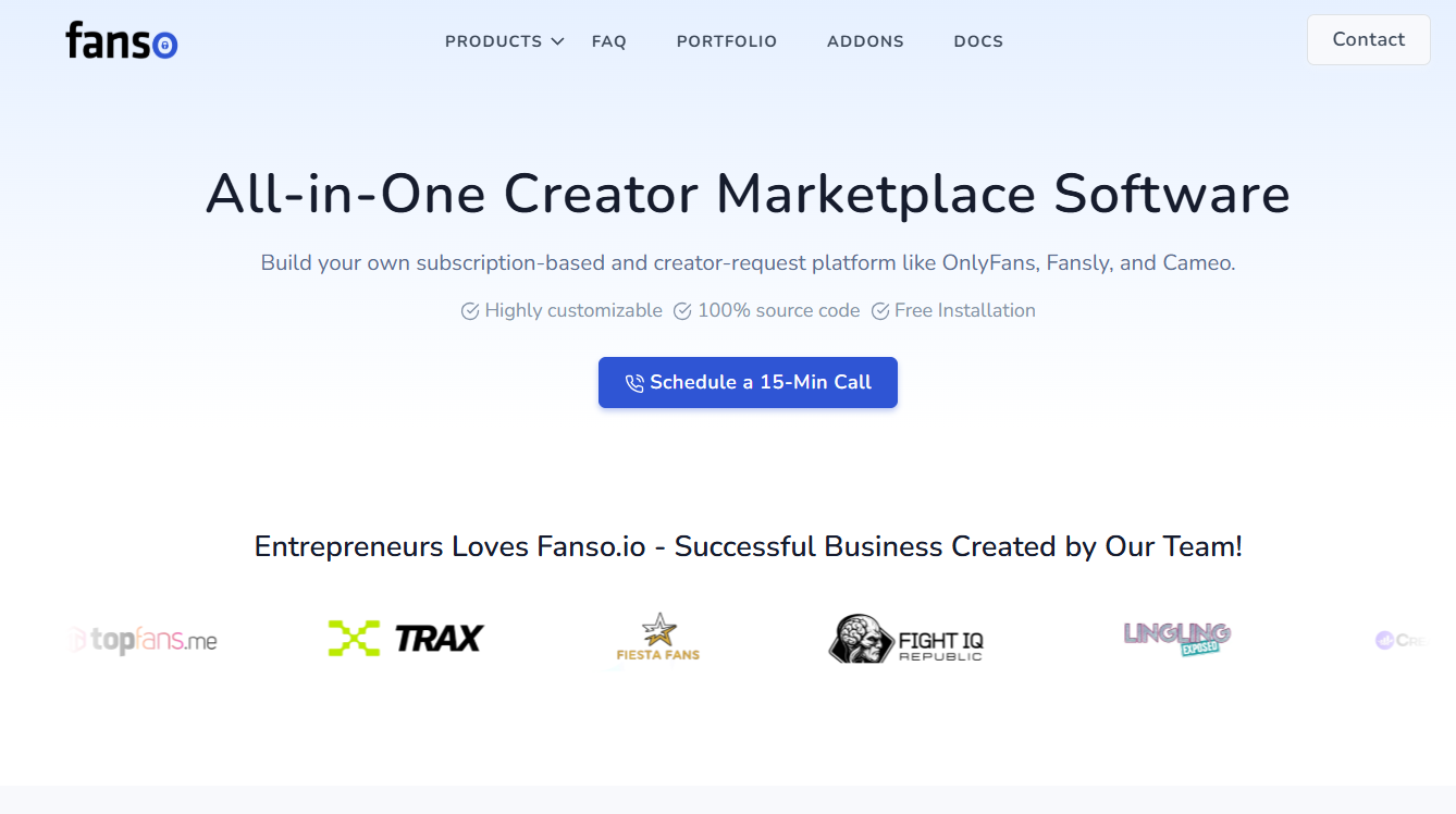 Fanso’s Official Website of OnlyFans clone