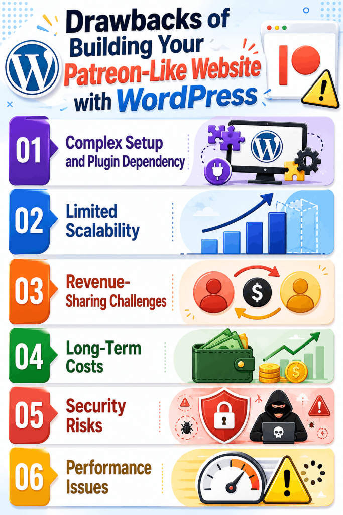 Drawbacks of building Patreon-Like Website with WordPress