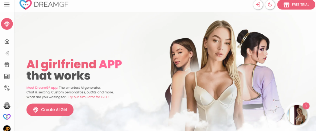 DreamGF AI Website